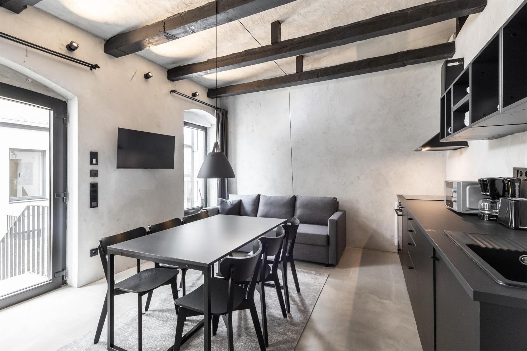 Black White 41sqm 2room maisonette apt near center Berlin Extérieur photo